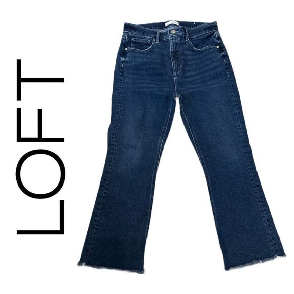 LOFT High Wiast‎ Kick Crop Jeans - Size 28/6 - Picture 1 of 2